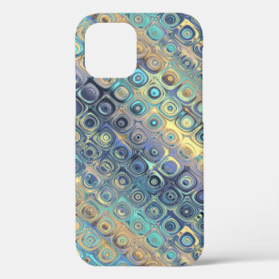 Pastel Liquid Dots Abstract Pattern iPhone 12 Case