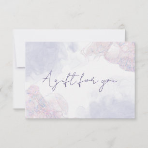Pastel Liquid Watercolor Ink Certificate Gift Card