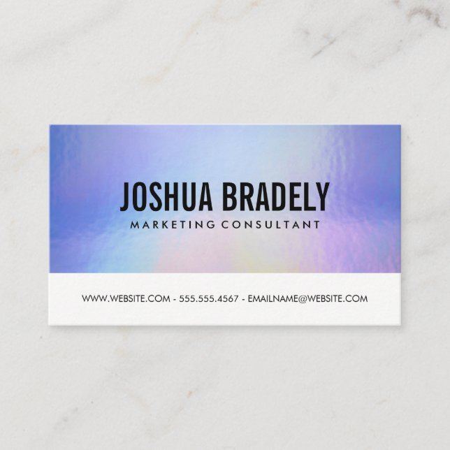 Pastel Liquify Foil Texture  Business Card (Front)