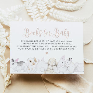 Pastel Little Bunny Rabbit Books for Baby Card