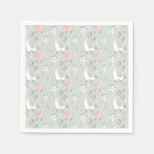 Pastel Llama Pattern Napkin