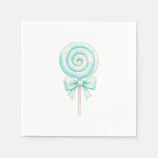 Pastel Lollipop Sweet One Birthday Napkins