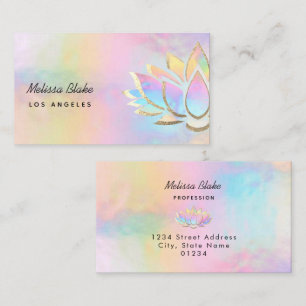 pastel lotus design business card