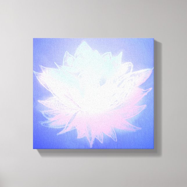 Pastel Lotus Texture Oil Look Painting on Canvas (Front)