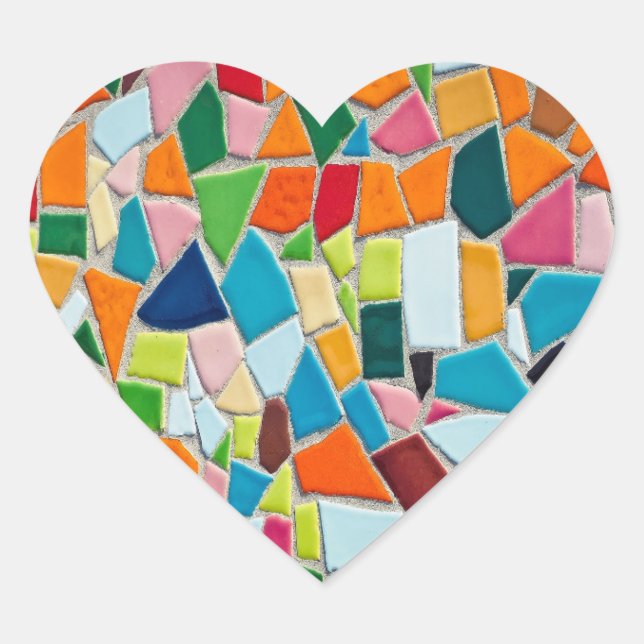 Pastel Love  Heart Sticker (Front)