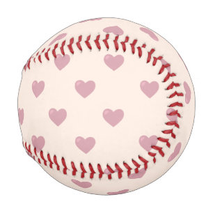 Pastel Love Hearts Baseball