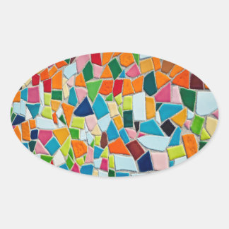 Pastel Love  Oval Sticker