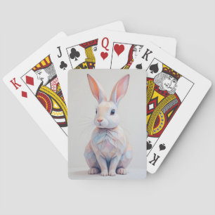 Pastel Low-Poly Bunny Playing Cards