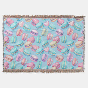 Pastel Macaron Throw Blanket