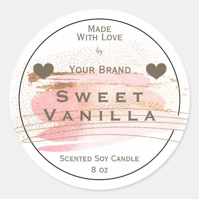 Pastel  Made With Love Product Packaging Label   (Front)