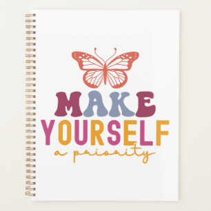 Pastel "Make Yourself a Priority" Self Care Planner