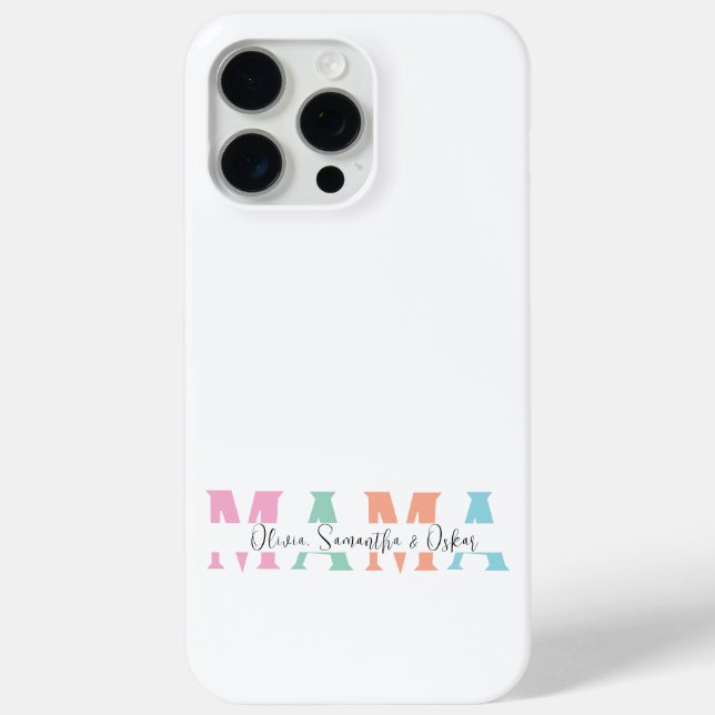 Pastel MAMA Personalised iPhone Case (Back)