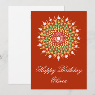 Pastel Mandala Happy Birthday Card