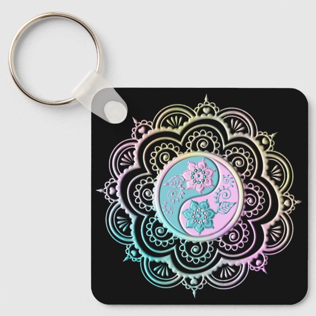 Pastel Mandala Key Ring (Front)