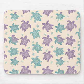 Pastel Mandala Turtle Pattern Mouse Mat