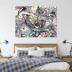 Pastel Marble Bloom Mosaic Canvas Print