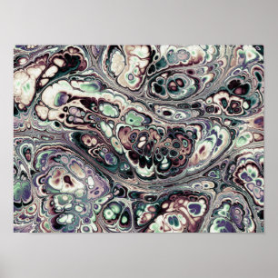 Pastel Marble Bloom Mosaic Poster