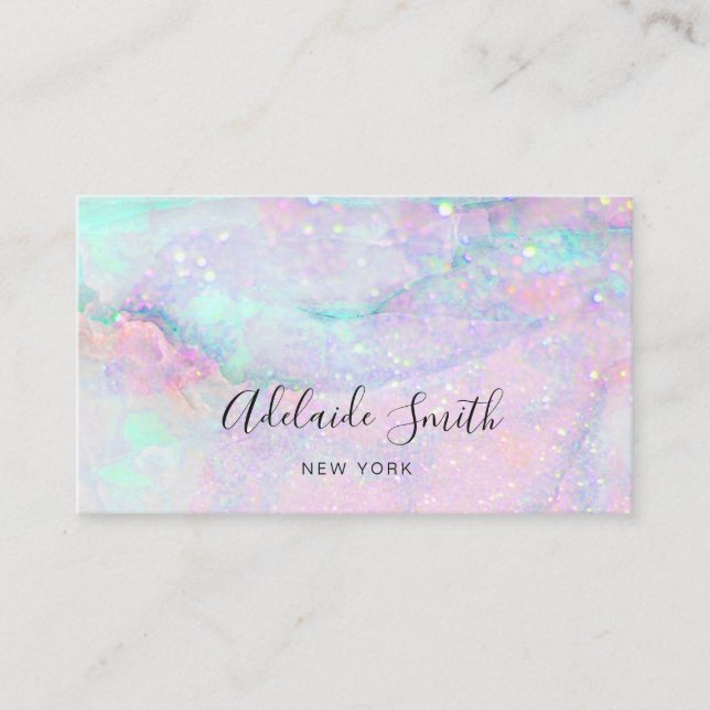 pastel marble business card (Front)