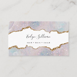 pastel marble business card