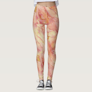 Pastel Marble in Peachy Hues Leggings