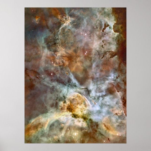 Pastel Marble in the Carina Nebula Poster (Front)
