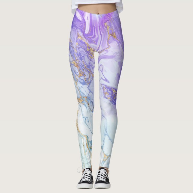 Pastel Marble Leggings (Front)