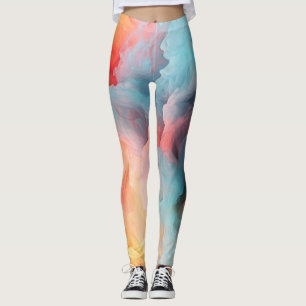 Pastel Marble Pattern Leggings