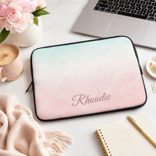 Pastel Marble Personalised  Laptop Sleeve