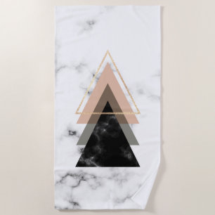 Pastel Marble Print Design Beach Towel
