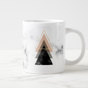 Pastel Marble Print Design Large Coffee Mug
