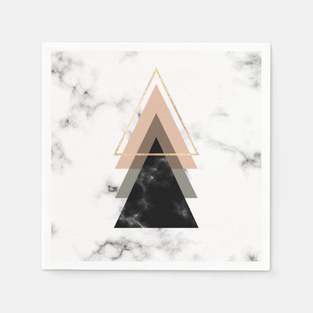 Pastel Marble Print Design Napkin (Front)