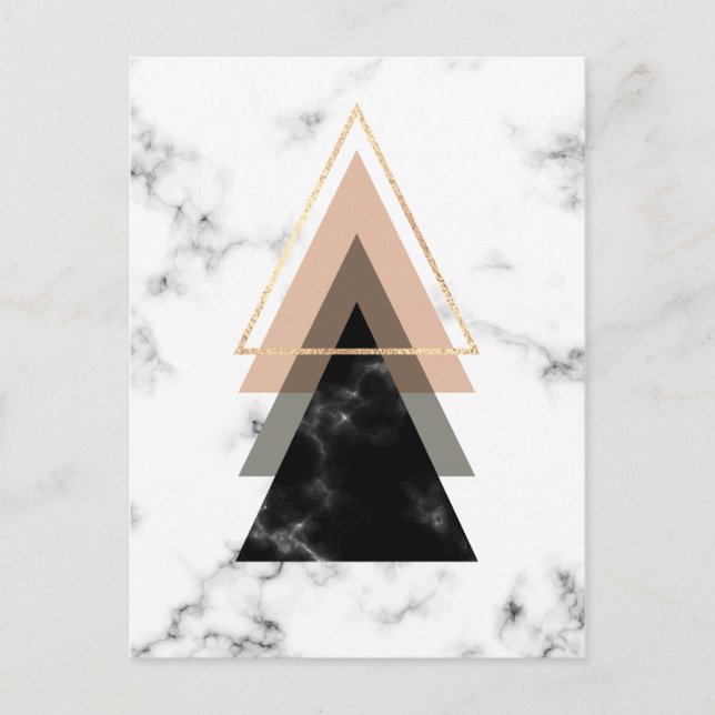 Pastel Marble Print Design Postcard (Front)