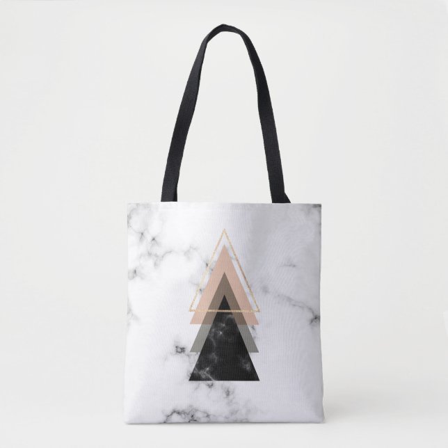 Pastel Marble Print Design Tote Bag (Front)