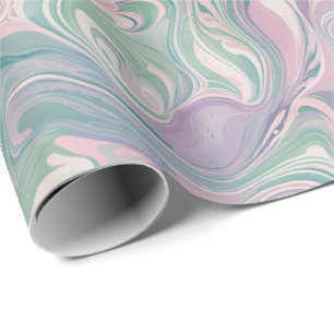 Pastel Marble Swirl Wrapping Paper