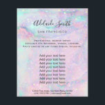 pastel marble texture Flyer<br><div class="desc">beauty salon professional makeup artist flyer</div>
