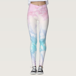 Pastel Marble Texture Leggings