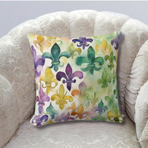 Pastel Mardi Gras Cushion