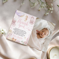 Pastel Marine Photo Thank You Card