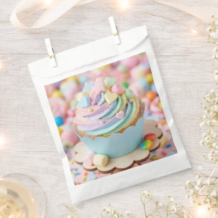 Pastel Marshmallow Rainbow Cupcake Birthday Favour Bags