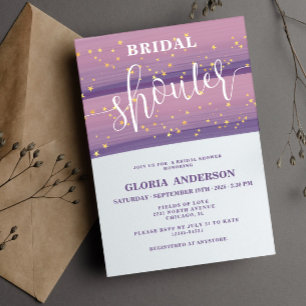 Pastel Mauve Bridal Shower Invitation