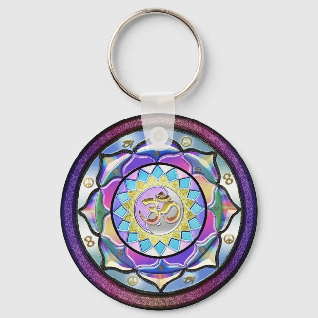 Pastel May Surprise Mandala Key Chain (Front)