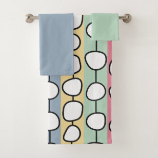 Pastel MCM Colourful Lines  Bath Towel Set