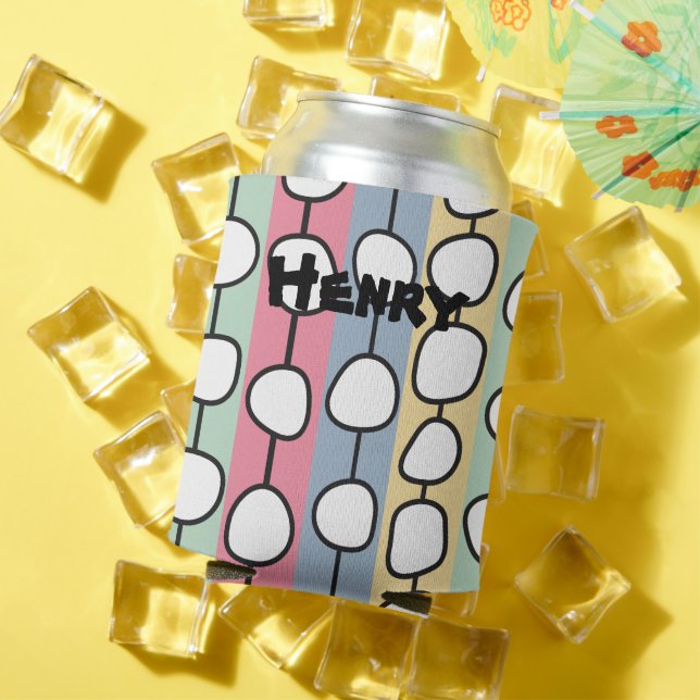 Pastel MCM Colourful Lines  Can Cooler (In Situ Summer)