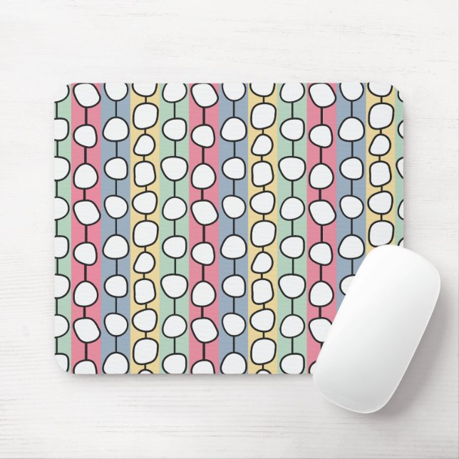 Pastel MCM Colourful Lines  Mouse Mat (With Mouse)