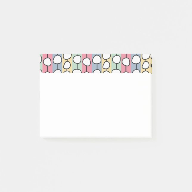 Pastel MCM Colourful Lines  Post-it Notes (Front)