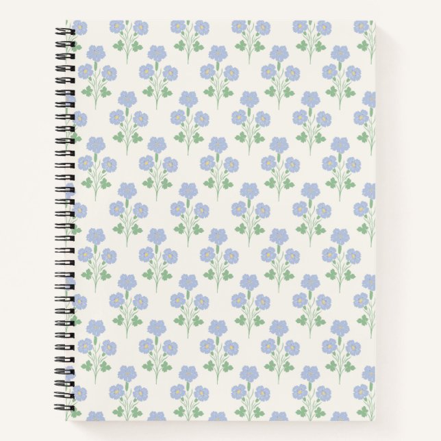 Pastel Meadow Flow Delicate Floral Notebook (Front)