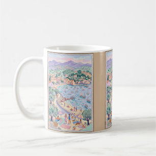 Pastel Mediterranean Bay Matisse Style Coffee Mug