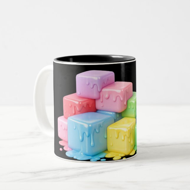 Pastel Melt Cube Mug (Front Left)
