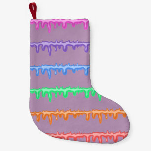 Pastel Melted Rainbow Stripe Xmas in July Stocking