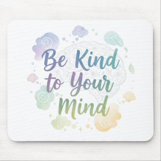 PASTEL MENTAL HEALTH MATTERS SAYING MOUSE MAT